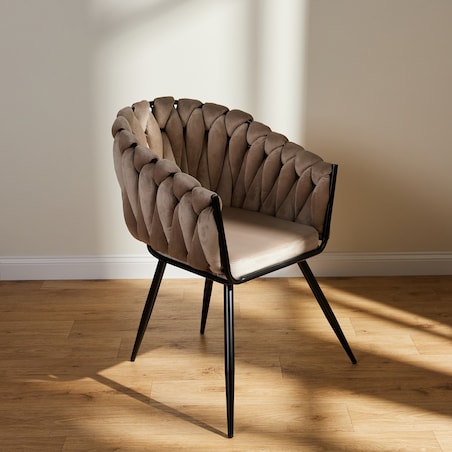 Eleganckie krzesło z weluru fannie