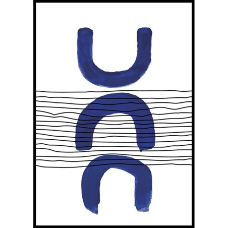 plakat blue abstract 2 30x40 cm