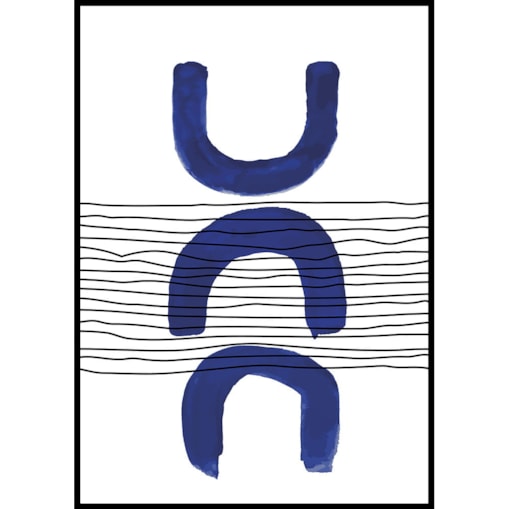 plakat blue abstract 2 30x40 cm