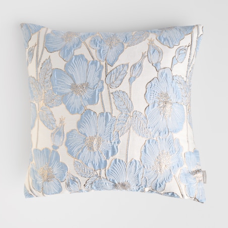 Poszewka Żakardowa Makowka 45x45 cm z motywem kwiatowym