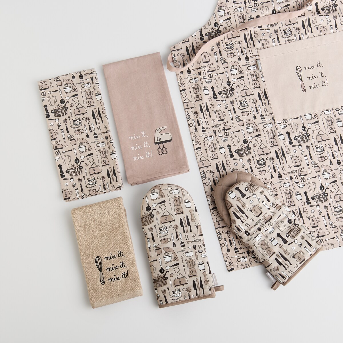 Komplet Ścierek Utensillo 45x65 cm z motywem kulinarnym