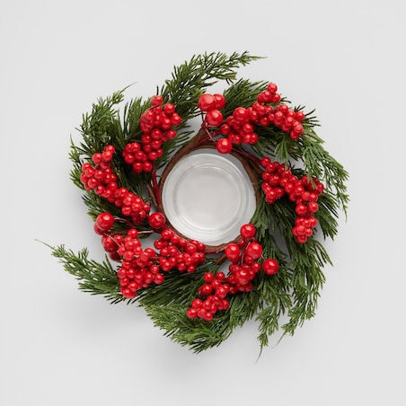 Świecznik Inge z motywem roślinnym