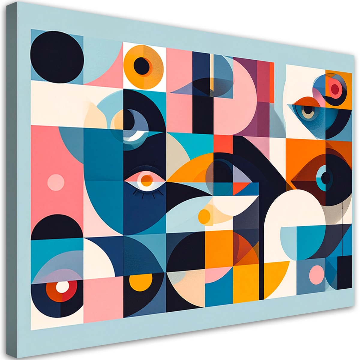 Obraz do salonu biura Bauhaus, Kolorowe Abstrakcyjne Kształty 90x60