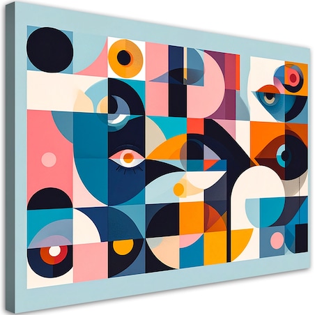 Obraz do salonu biura Bauhaus, Kolorowe Abstrakcyjne Kształty 90x60