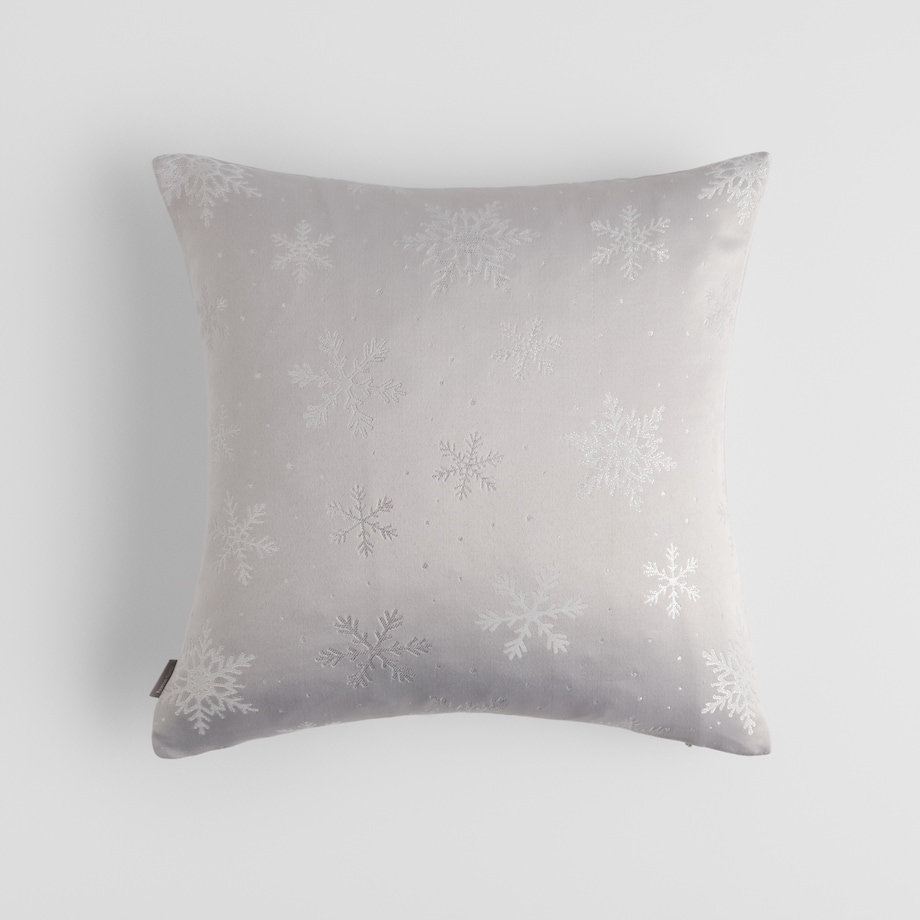 Poszewka Żakardowa Preciosita 45x45 cm z motywem śnieżynki