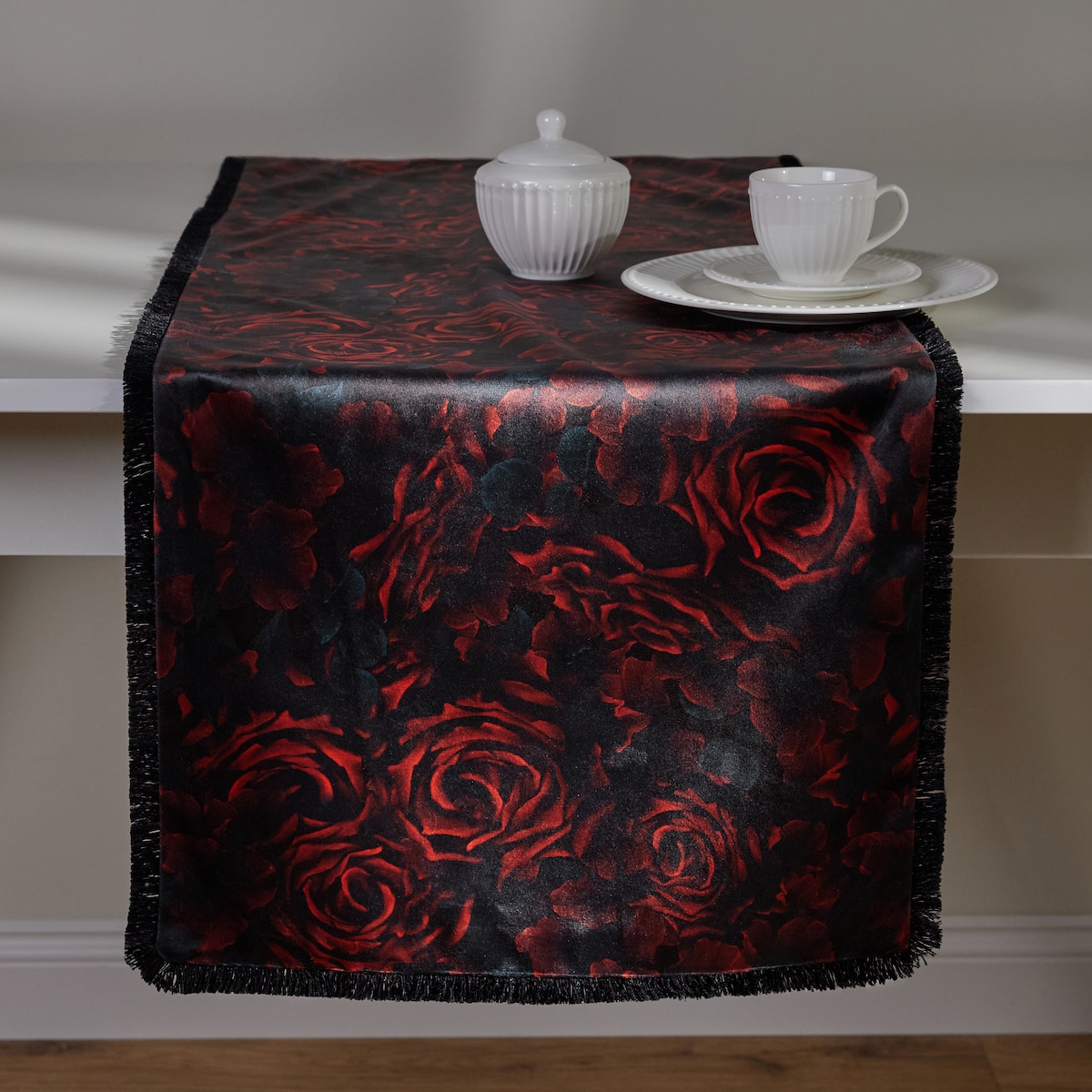 Bieżnik Estillo 40x180 cm z motywem kwiatowym