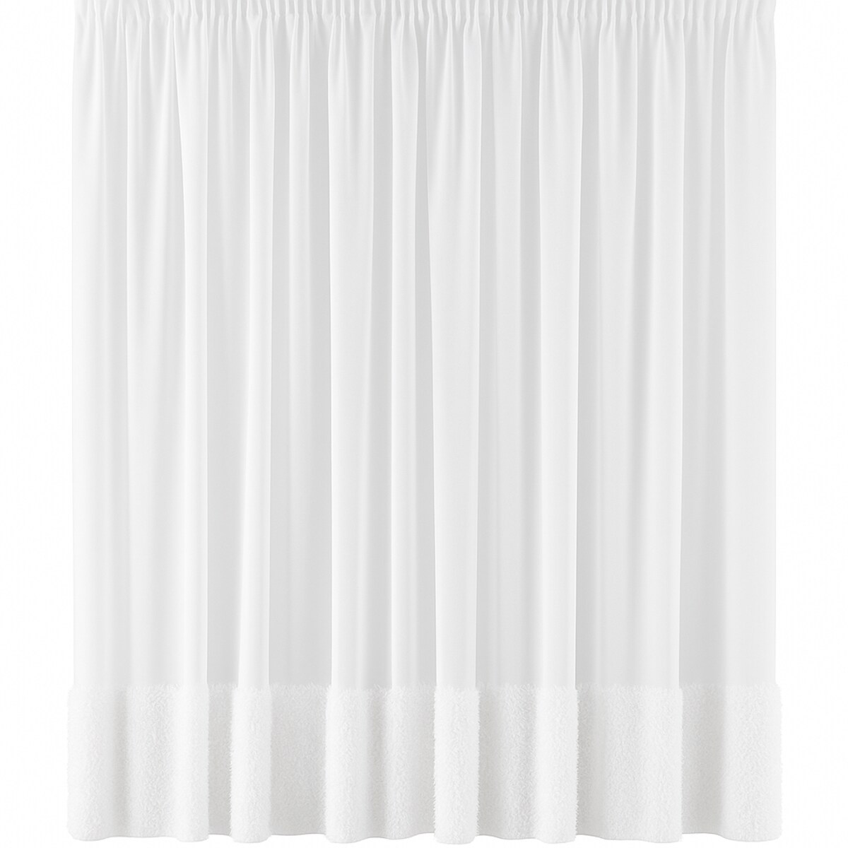 firana "lumiere 3d" z szyfonu biała | 140x250 taśma