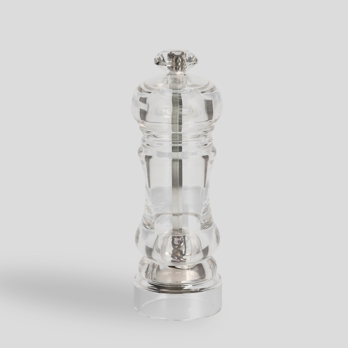 przezroczysty Młynek Manualny z uchwytem w kształcie diamentu