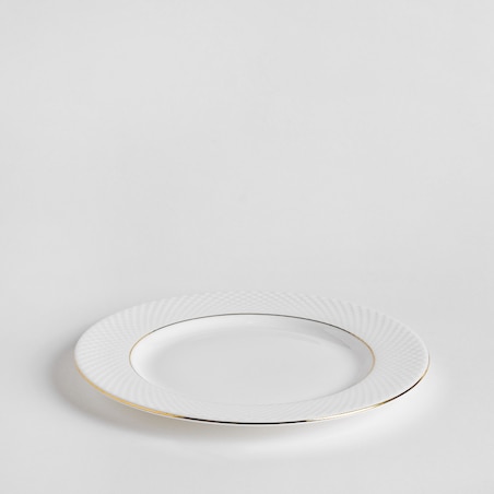 Elegancki Talerzyk z Porcelany Kostnej Eleni z motywem geometrycznym