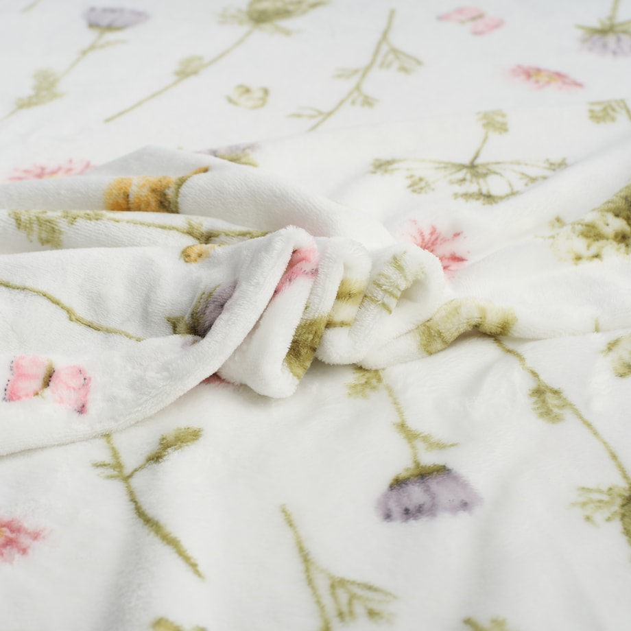 Drukowany koc Koperino 150x200 cm z motywem kwiatowym