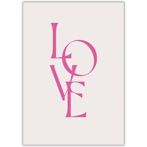 plakat love 3 30x40 cm