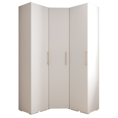 Garderoba wysoka do przedpokoju INOVA 3 Z4 biały+złoty