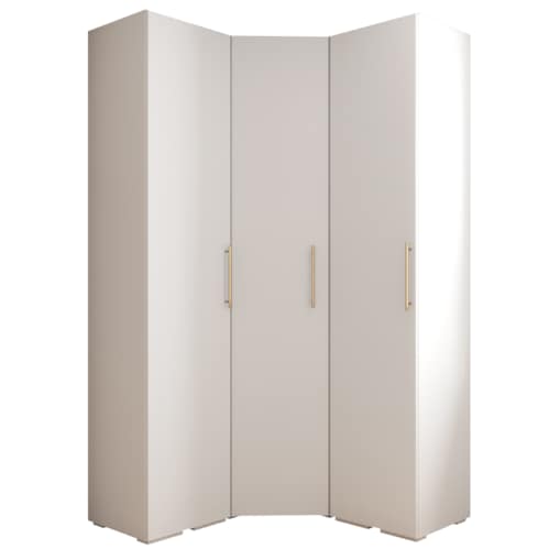 Garderoba wysoka do przedpokoju INOVA 3 Z4 biały+złoty