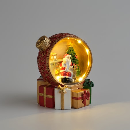 Figurka Led Santio z motywem mikołaja
