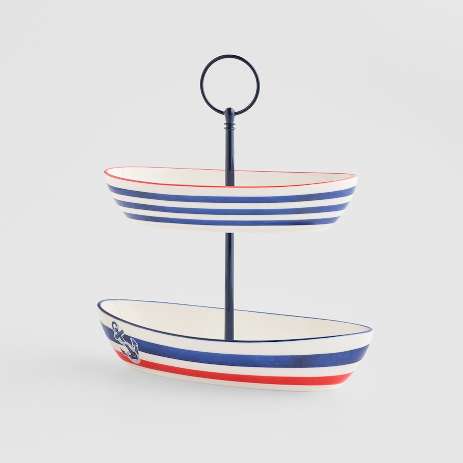 Patera Piętrowa Ancorare z motywem morskim