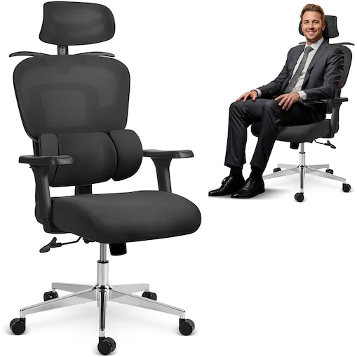 Fotel biurowy obrotowy ergonomiczny krzesło Sofotel Talin czarne