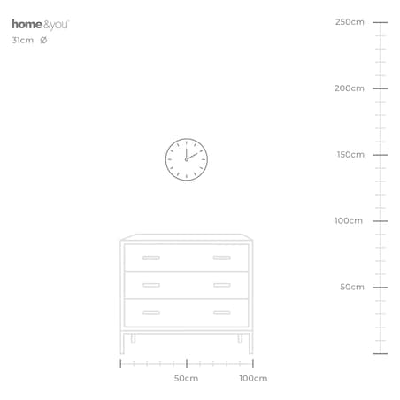 zegar ścienny sapri ø 30 cm