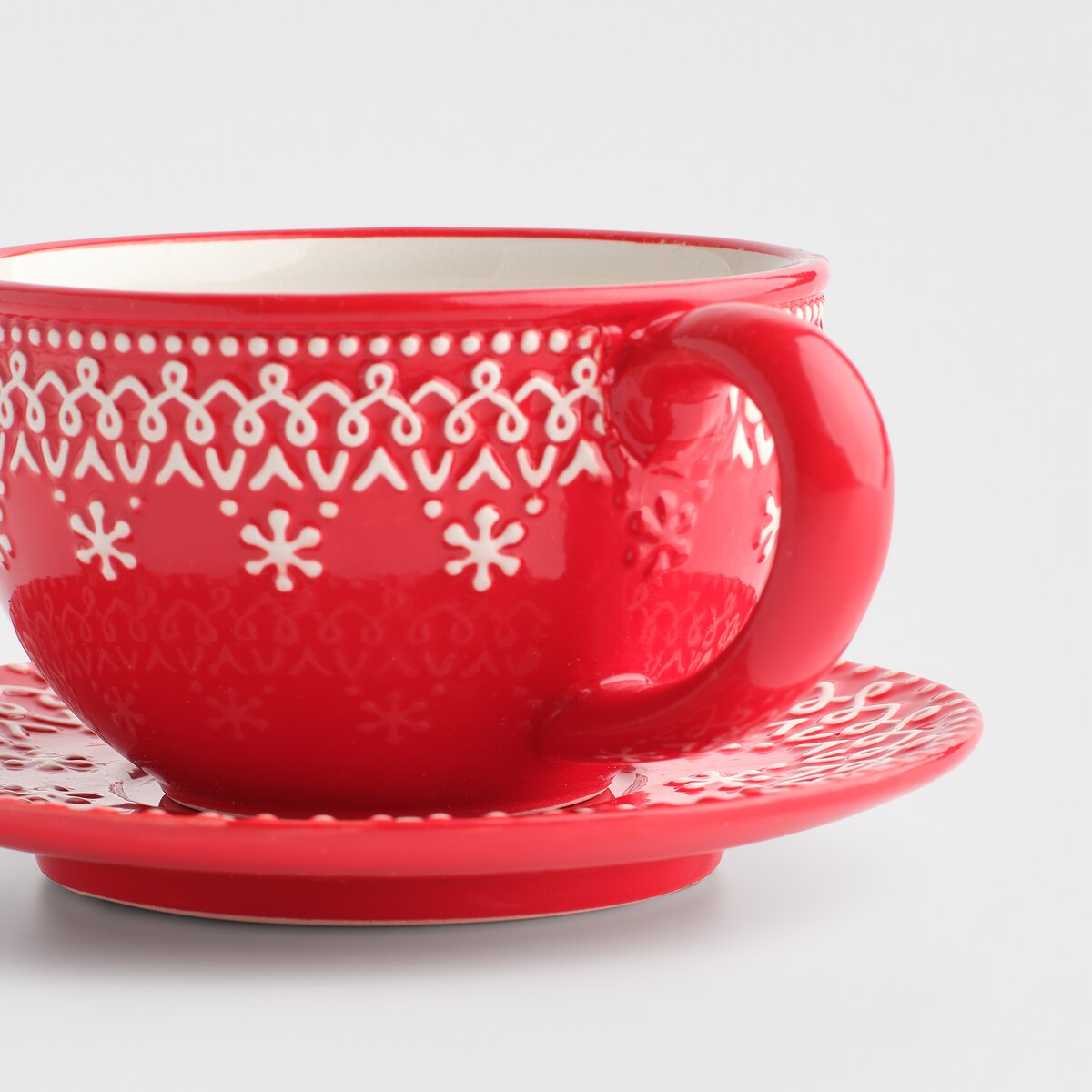 Filiżanka Ze Spodkiem Gingerjoy z motywem piernika