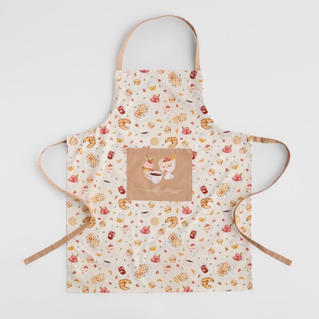 Fartuch Brunchery 70x85 cm z motywem kulinarnym