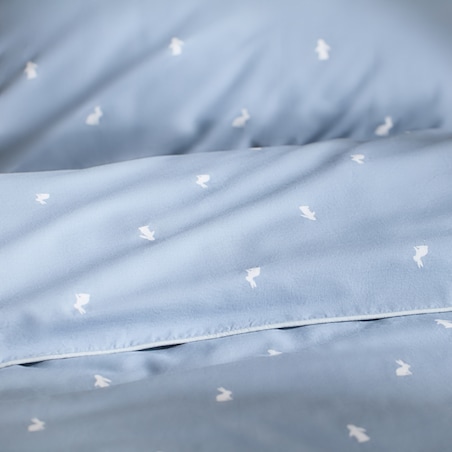 Pościel bawełniana z lamówką Leveriso 200x220 cm z motywem królika