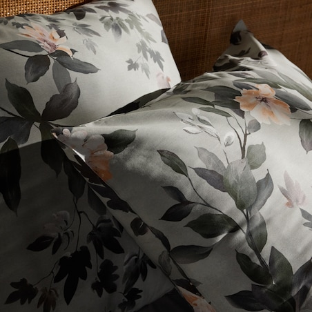Pościel z bawełny satynowej Kasna 200x220 cm z motywem liściastym