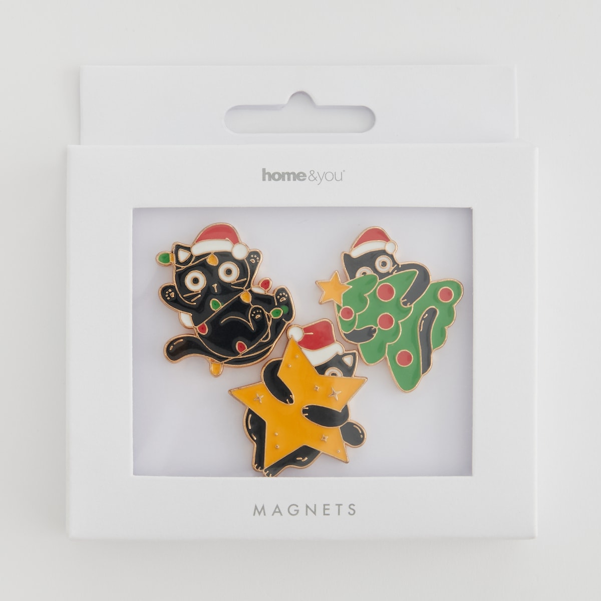 Komplet Magnesów Xmasscats z motywem zwierzęcym