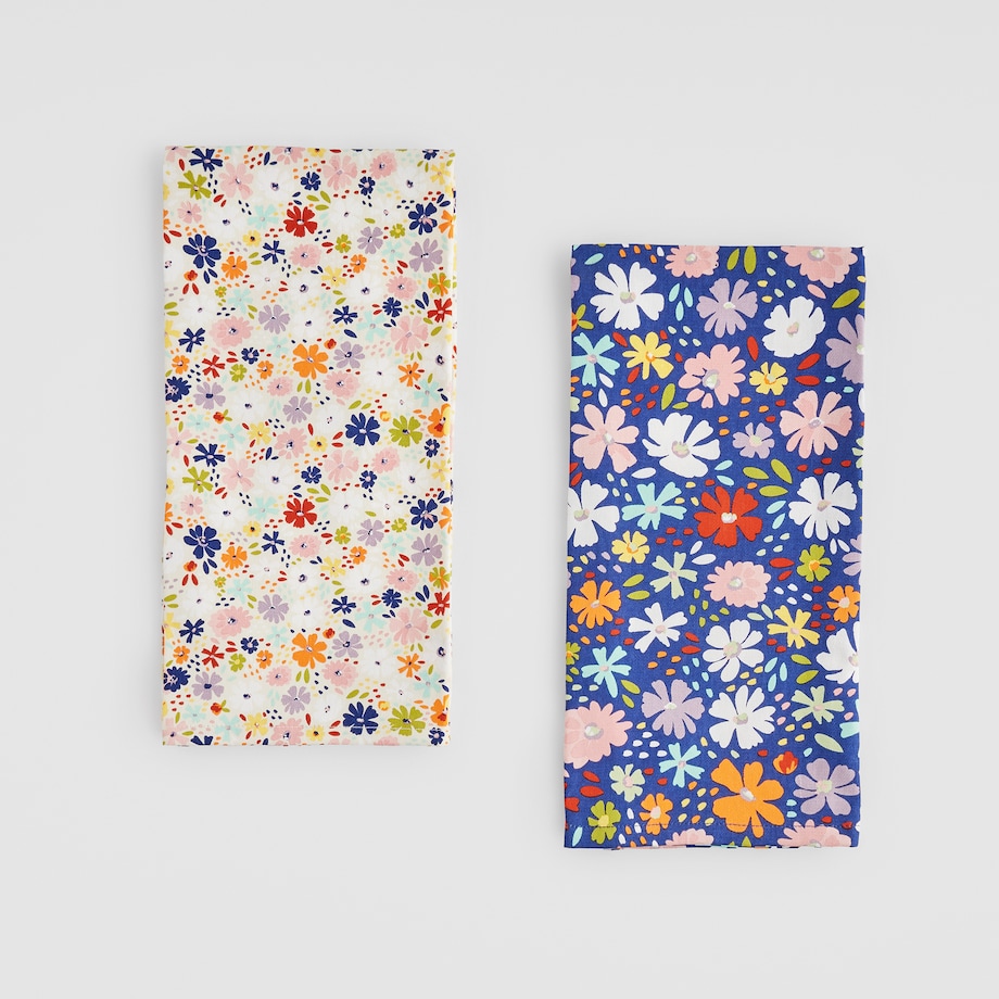 Komplet Ścierek Bloomi 45x65 cm z wzorem kwiatowym