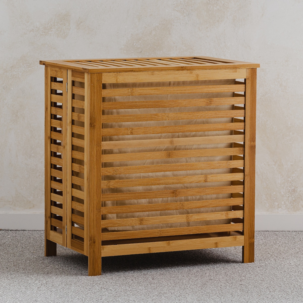 drewniany kosz na pranie woodello