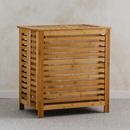 drewniany kosz na pranie woodello