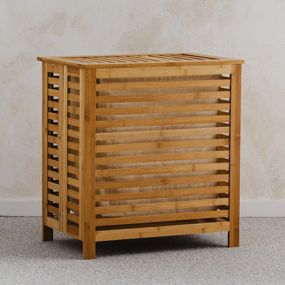 drewniany kosz na pranie woodello