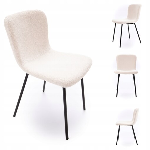 ZESTAW 4 SZTUK Krzesła VALTI Tapicerowane Nowoczesne TEDDY
