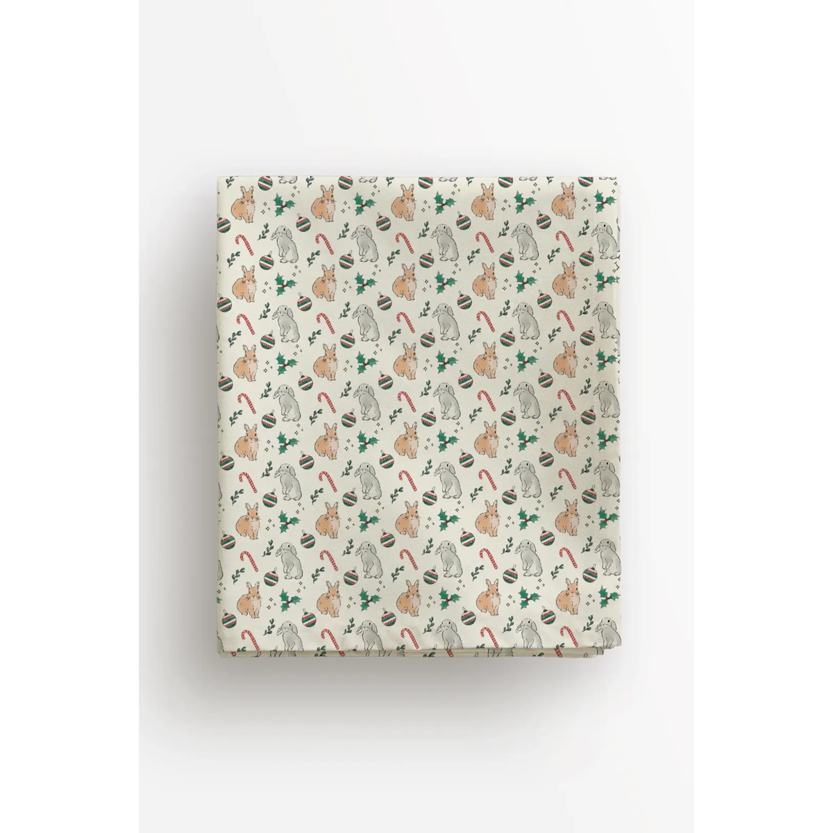 Obrus świąteczny - Akwarelowe króliczki świąteczne - 140x220