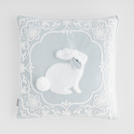 Poszewka Haftowana Blando 45x45 cm z motywem królika