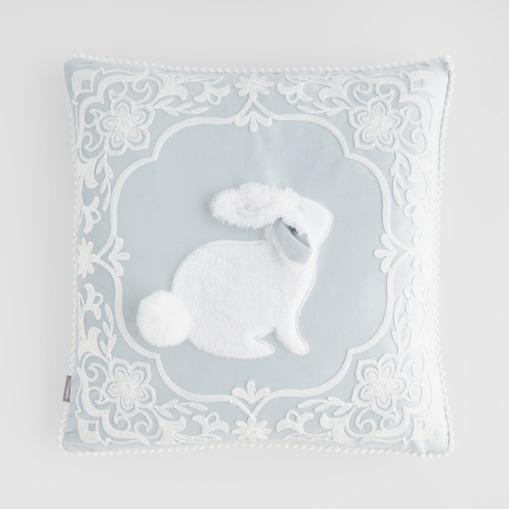 Poszewka Haftowana Blando 45x45 cm z motywem królika
