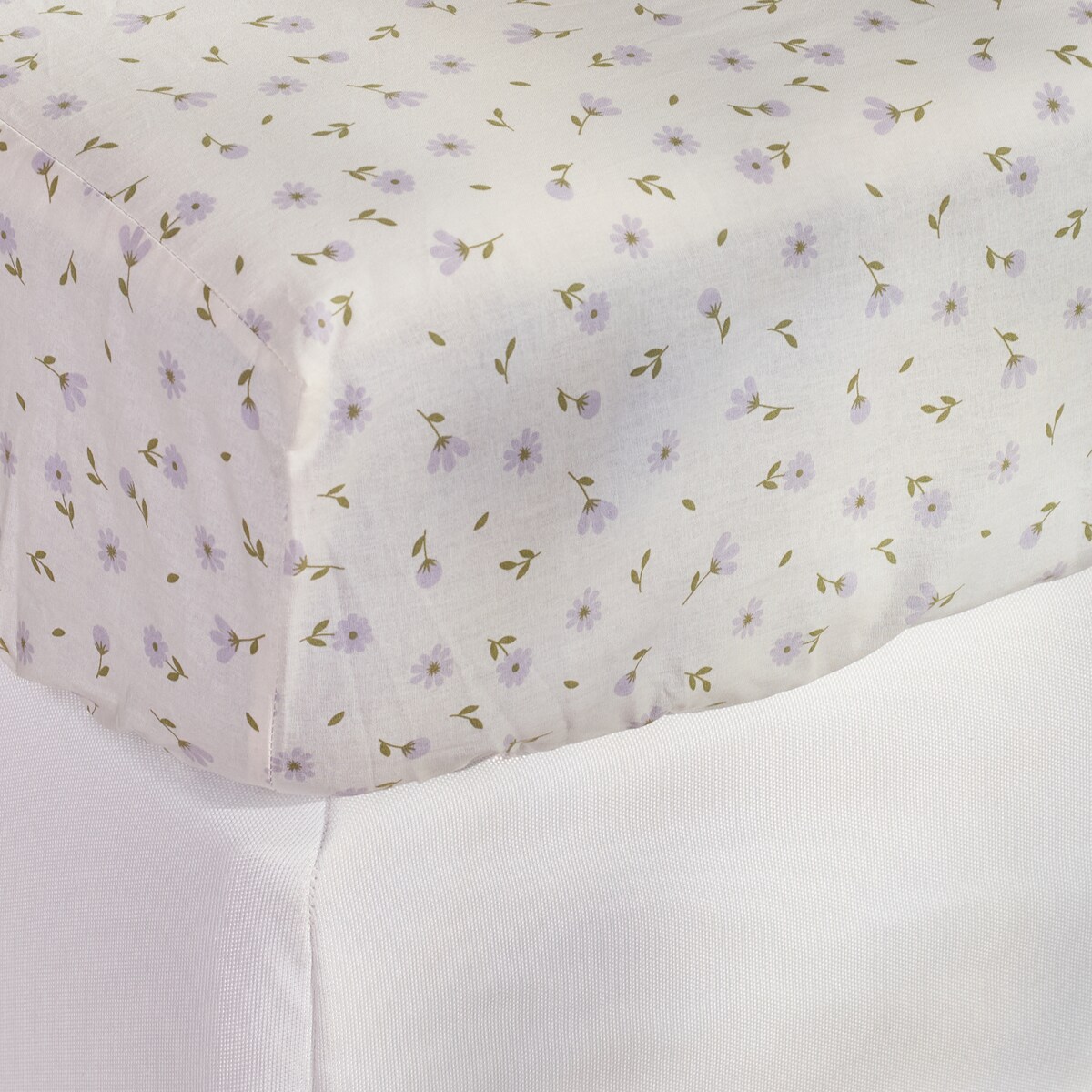 Prześcieradło bawełniane z gumką Avis 140x200 cm z wzorem kwiatowym