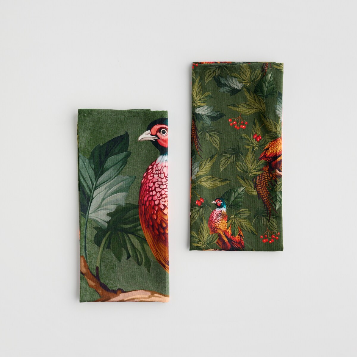 Komplet Ścierek Bazanti 45x65 cm z motywem zwierząt leśnych