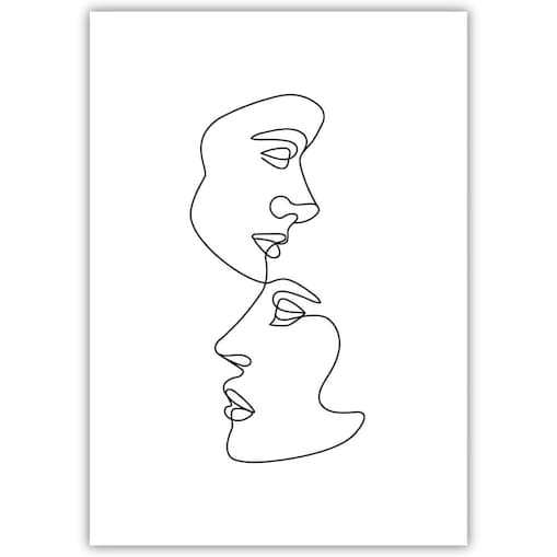 plakat line art oni 3 70x100 cm