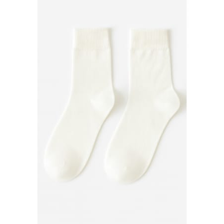 Białe skarpety męskie – Klasyczna bawełna premium 39–43