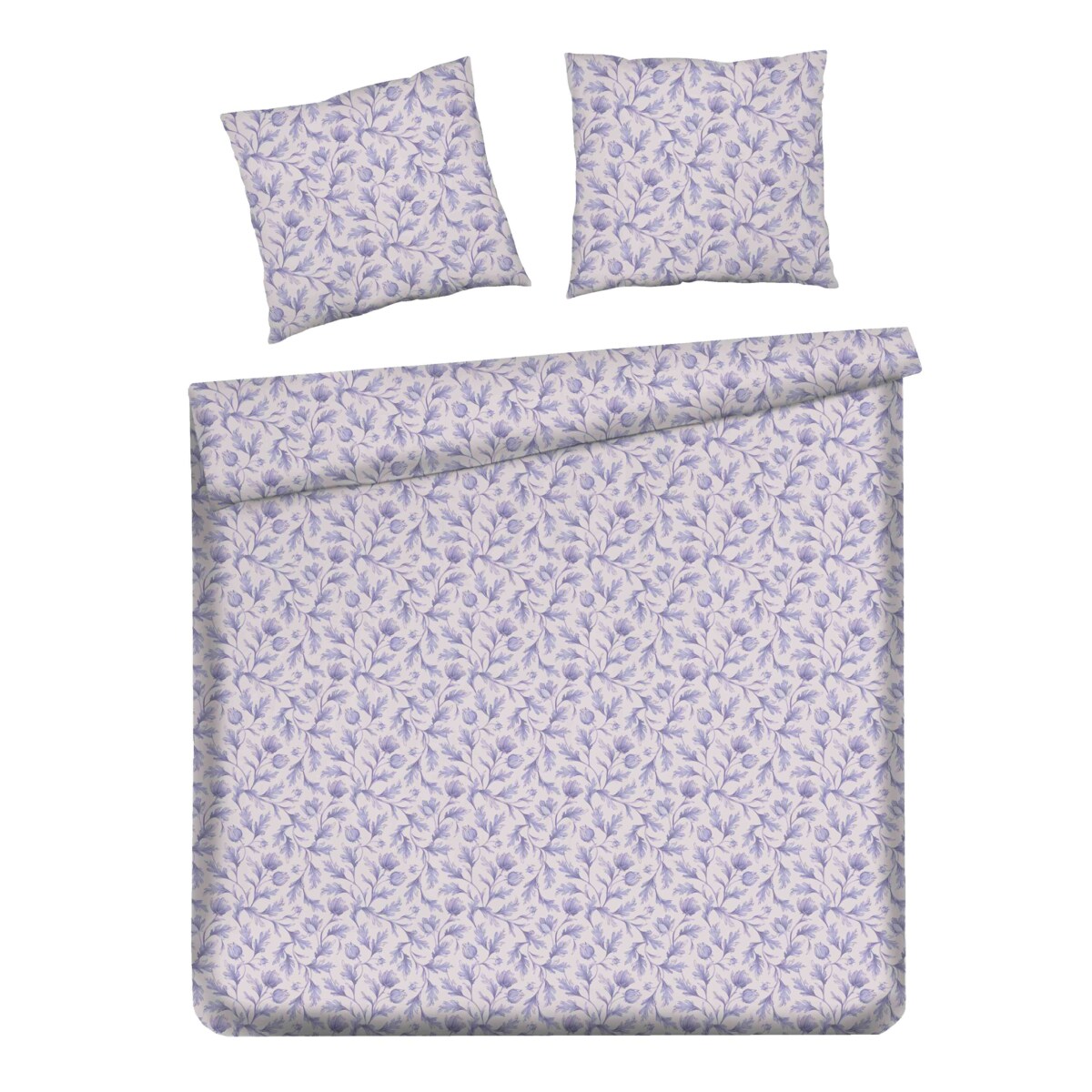 Pościel z bawełny satynowej Amantello 200x220 cm z motywem liści