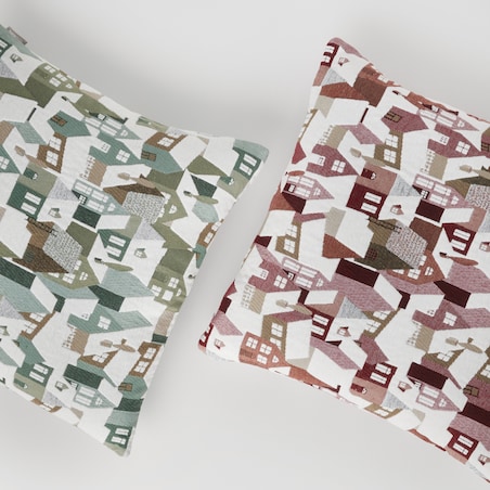 Poszewka Żakardowa Tromoso 45x45 cm z motywem domku