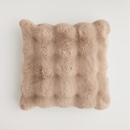 Poszewka Futrzana Bares 45x45 cm w kratę