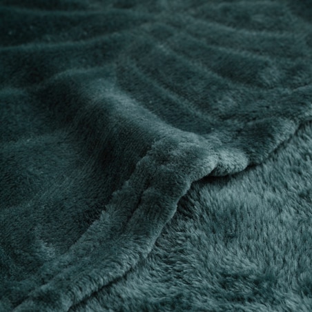 Jednokolorowy koc z wytłoczonym wzorem Leafline 150x200 cm