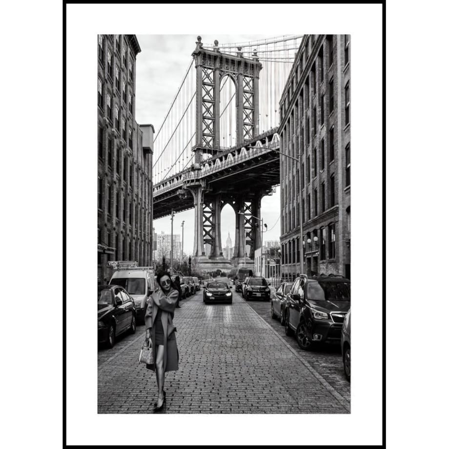 Poster Story, Plakat, Obraz - Spacer po Brooklyn Bridge