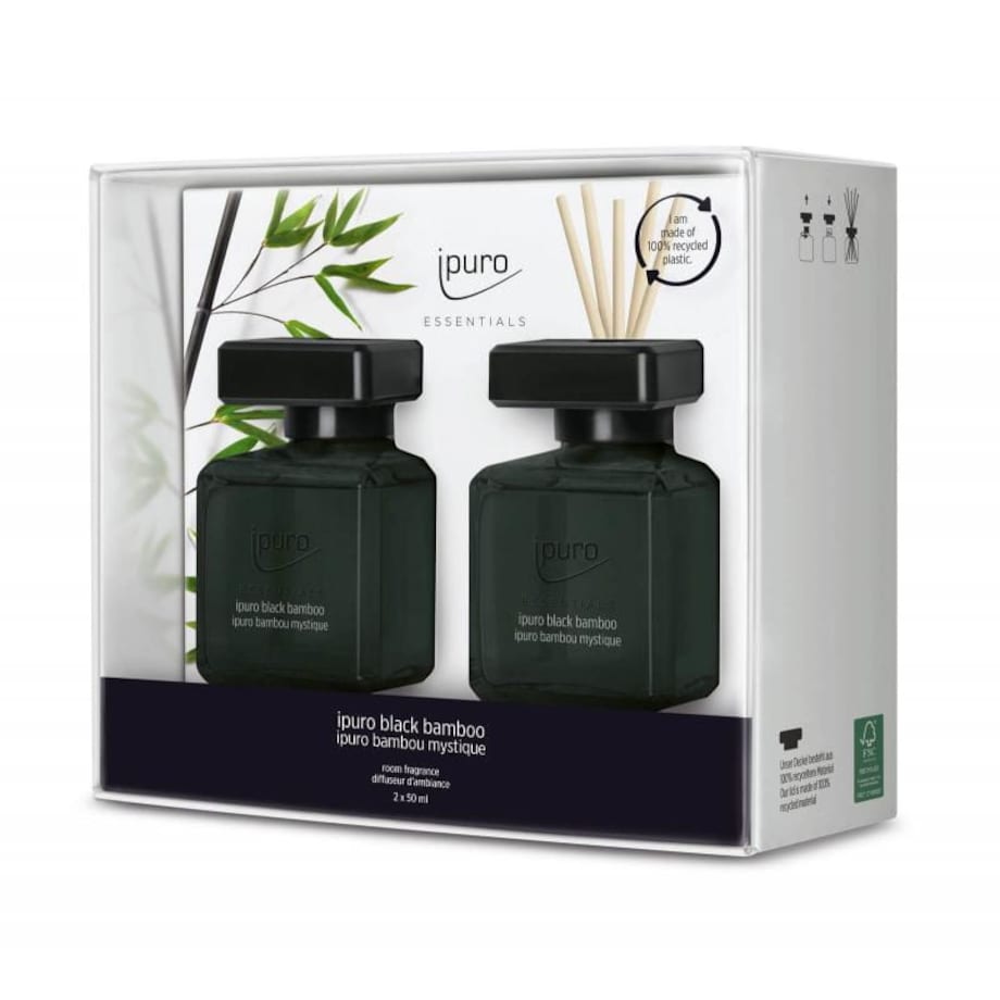 Zestaw prezentowy ipuro ESSENTIALS, Black Bamboo, 2 x 50 ml