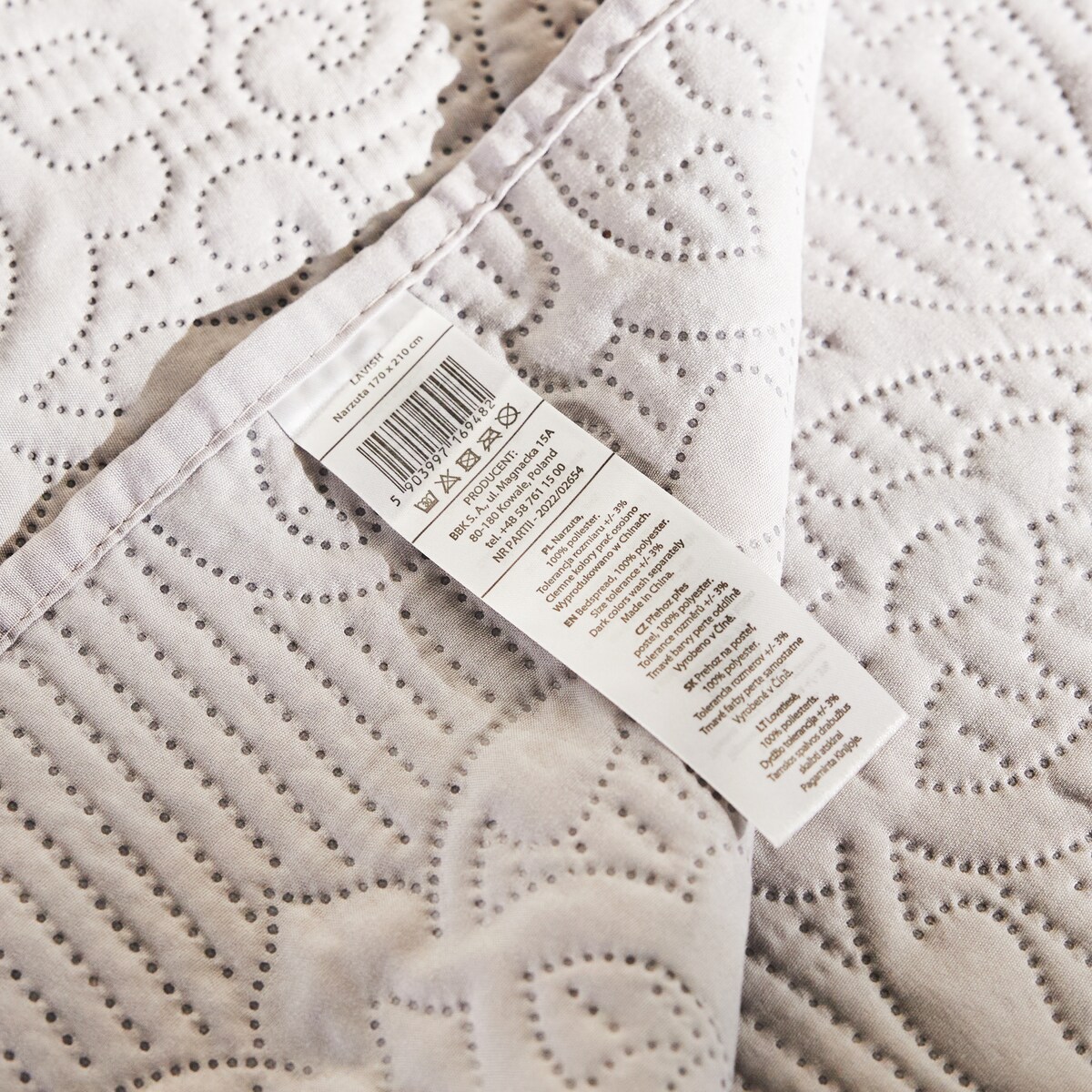 Jednokolorowa narzuta na łóżko Lavish 170x210 cm