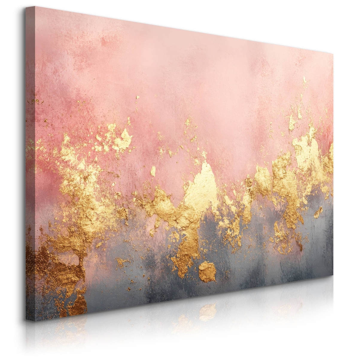 Obraz Canvas Do Salonu Beton Elementy Złota Styl Glamour Abstrakcja 70x50cm