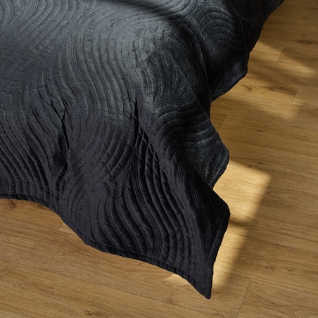 Jednokolorowa narzuta na łóżko z wytłoczonym wzorem Kaylin 200x220 cm