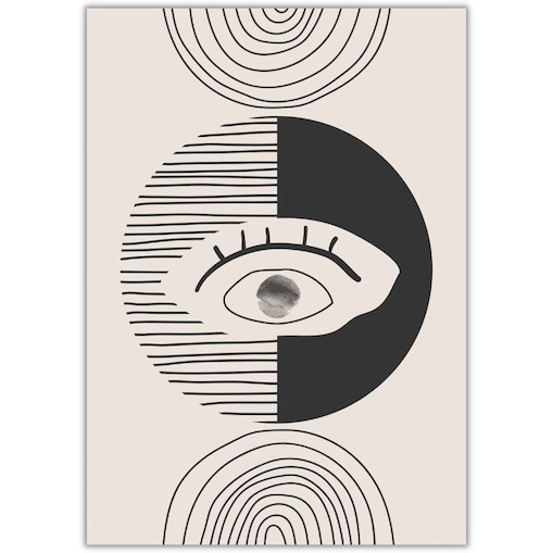 plakat lines and circles 4 21x30 cm