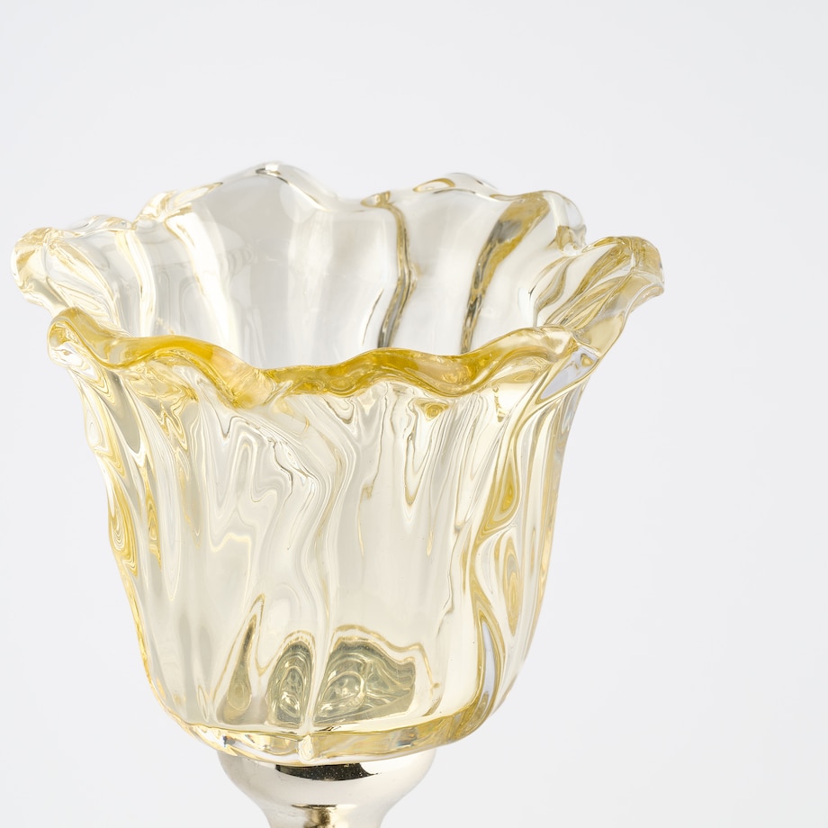 Świecznik Flori z motywem kwiatowym