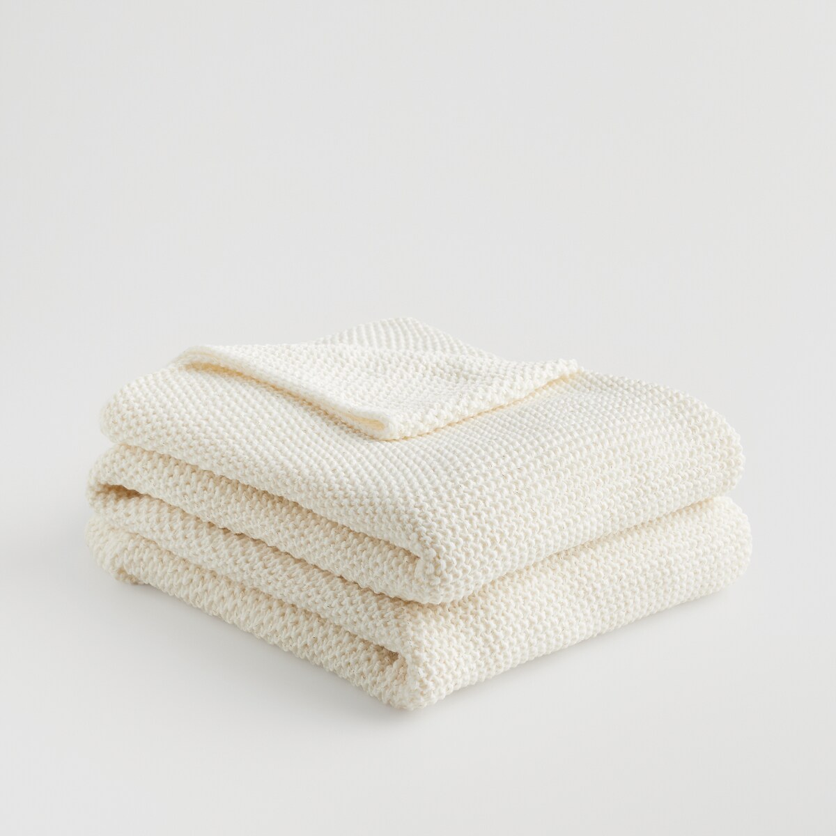 Jednokolorowy koc dzianinowy Zaldaris 130x170 cm